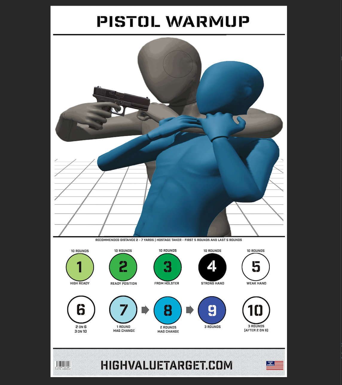 Pistol Warmup Target